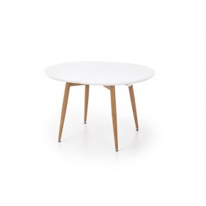 Стол обеденный HALMAR EDWARD белый/дуб медовый 120-200/100